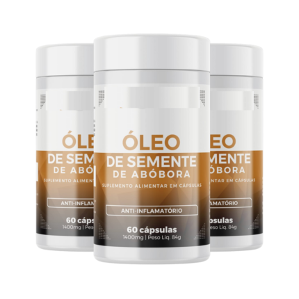Óleo de Semente de Abóbora 60 Cápsulas - Kit com 3 Frascos
