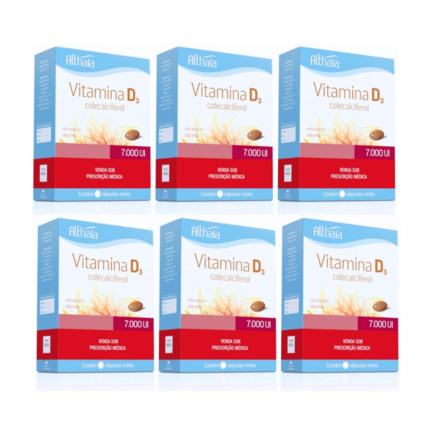 Kit 6 Vitamina D Althaia 7.000ui 30 Cápsulas